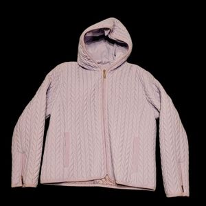 Women's XL Cole B lilac puffer hooded jacket